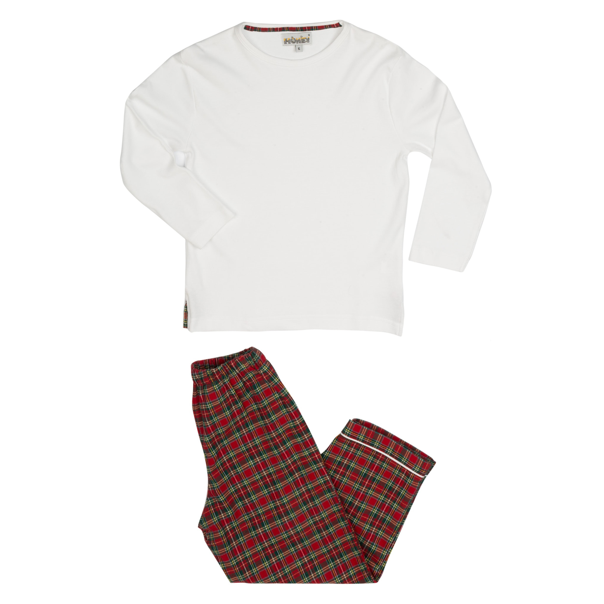 PACK Pigiama leggero mamma e bimba DONNA BAMBINA scozzese rosso