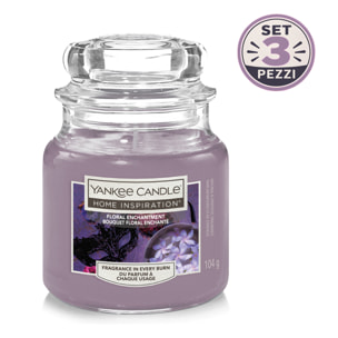 SET 3PZ CANDELA IN GIARA PICCOLA FLORA ENCHANTMENT