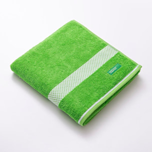 Toalla De Mano 70X140Cm 450Gsm 100% Algodón Con Borde Jacquard Verde Summer Be