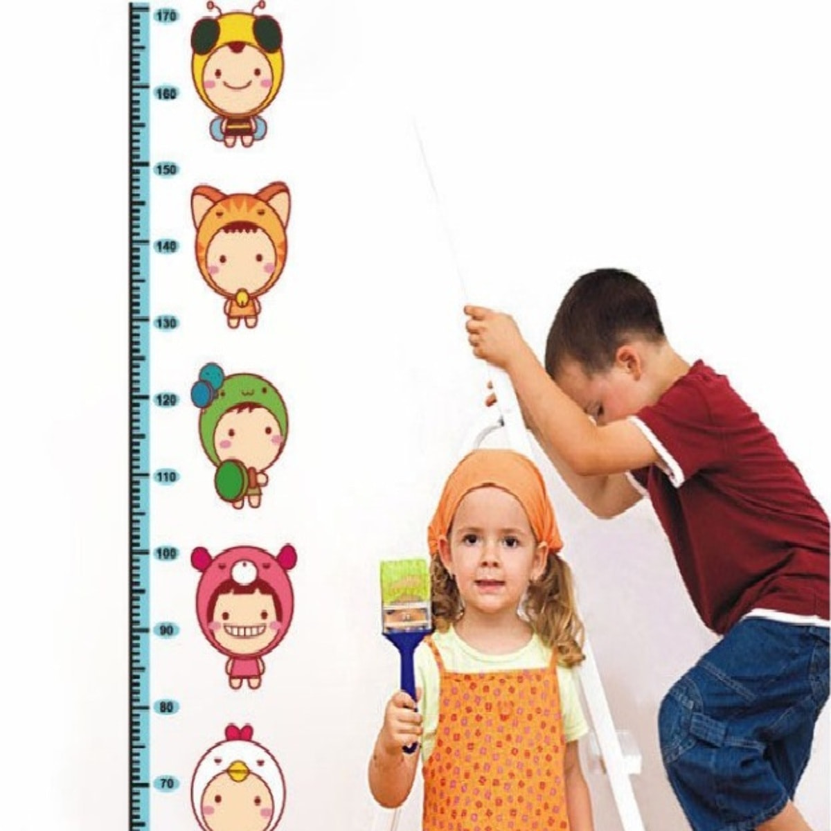 Stickers Muraux décoration adhésifs Toise Enfants pour les Tout Petits