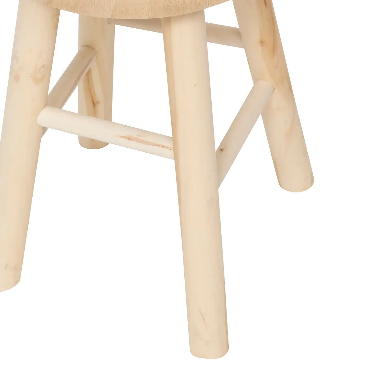 Tabouret "Nyar" paulownia beige D28x41cm