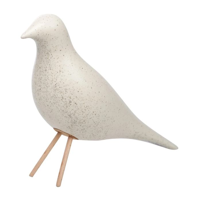 Pajaro Ceramica Blanco 25x10x21 Cm