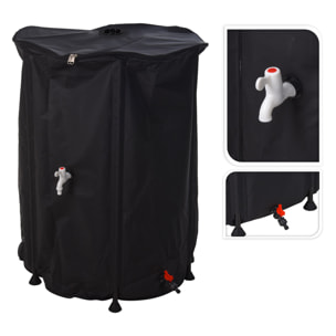 Barrel rainwater collector 500l plegable y resistente pv conexión de manguera y grifo blanco