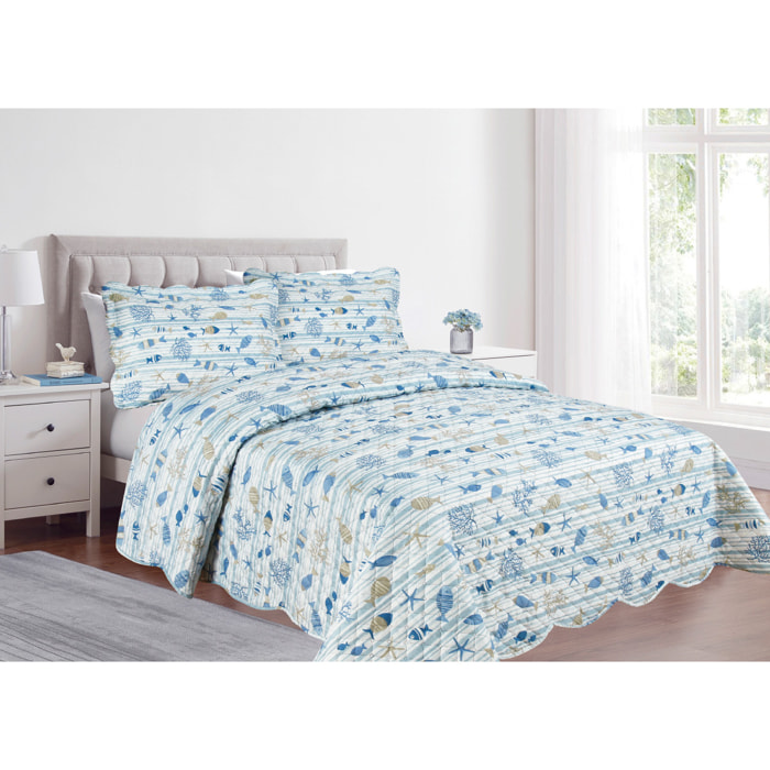 Copriletto Trapuntato Estivo 100gr Pinsonic Mare