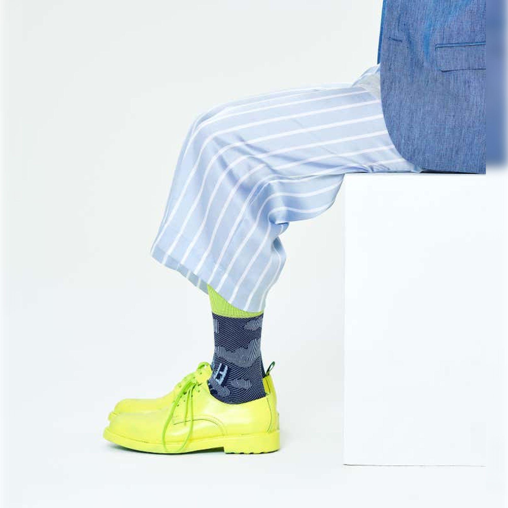 Calcetines dressed ladder crew azul y verde