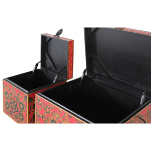 Baúle de Madera de Mango Grande 54 Cm, Pequeño 31 Cm Estilo Oriental