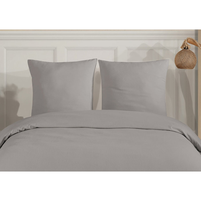Parure de lit Flanelle de coton gris