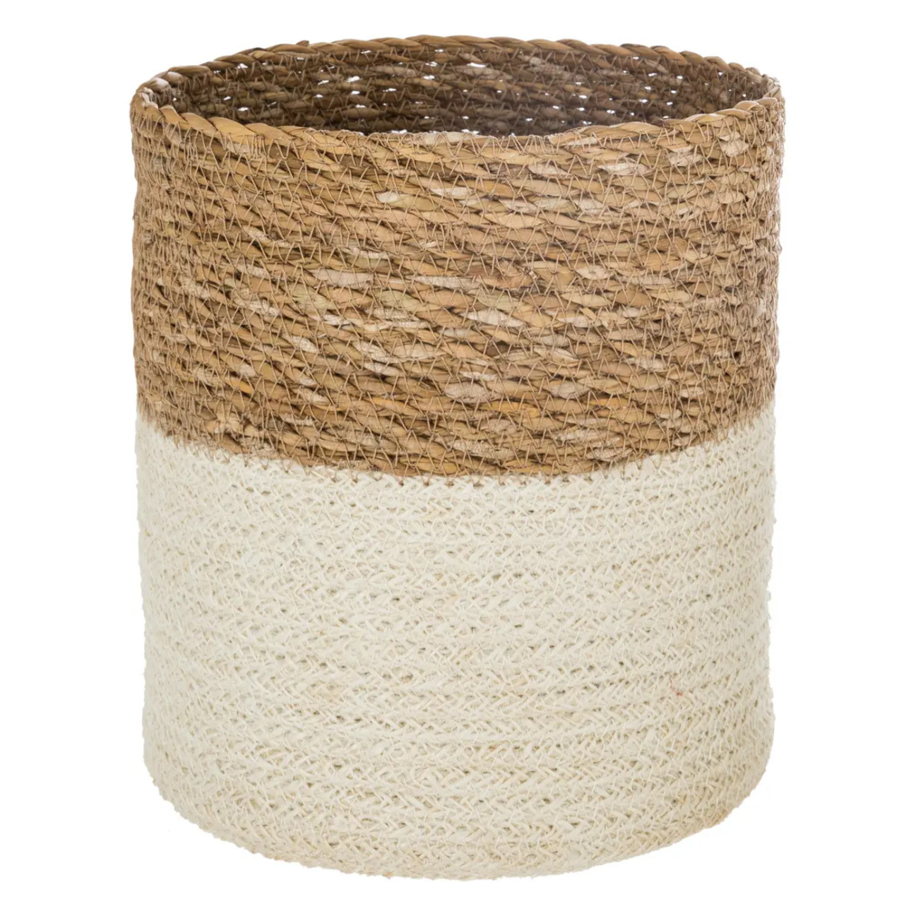 Set de 4 paniers jute blanc