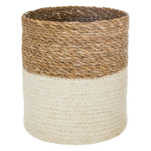 Set de 4 paniers jute blanc