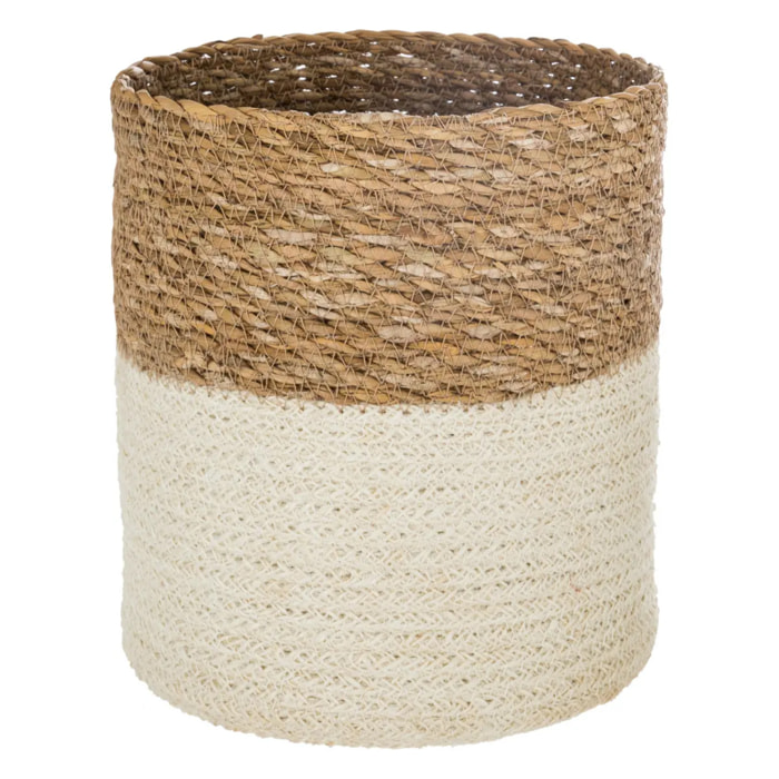 Set de 4 paniers jute blanc
