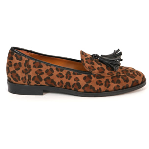 MOCASSINO NAPPINA CHOCOLA' LEOPARDO