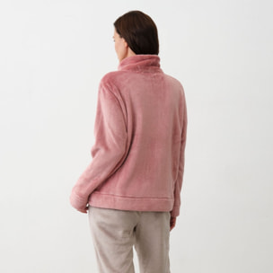 Chaqueta polar cremallera Est color rosa oscuro Poliéster