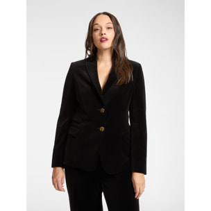 Elena Mirò - Blazer in velluto - Nero