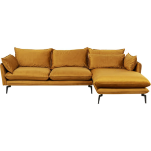 Canapé d'angle Monza velours ocre Kare Design
