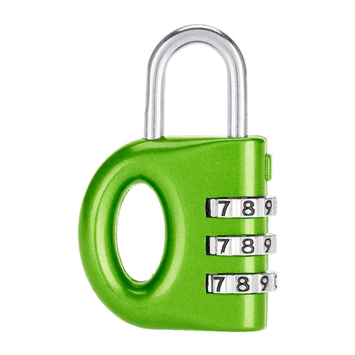 Candado de seguridad antirrobo con combinación numérica para mochilas y maletas.