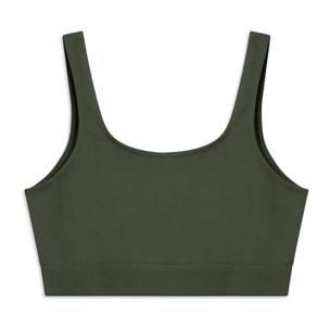 Top Sportivo Seamless con Fascia Sottoseno in costina
