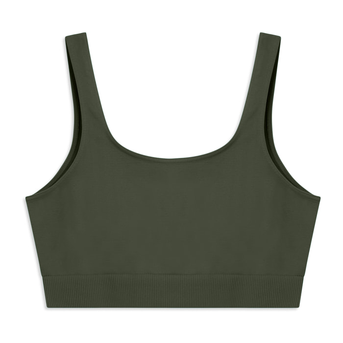 Top Sportivo Seamless con Fascia Sottoseno in costina