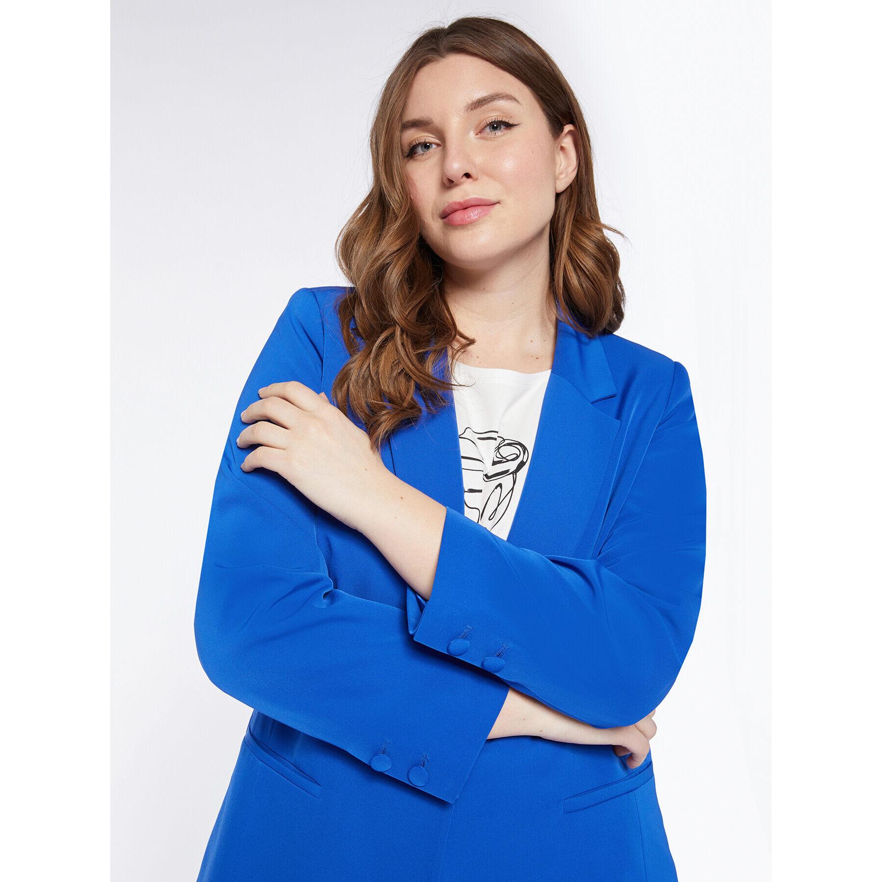 Fiorella Rubino - Blazer elegante en tejido vaporoso - Azul aciano