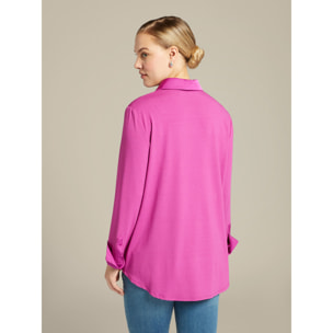 Elena Mirò - Camiseta de viscosa ECOVERO™ - Fuchsia