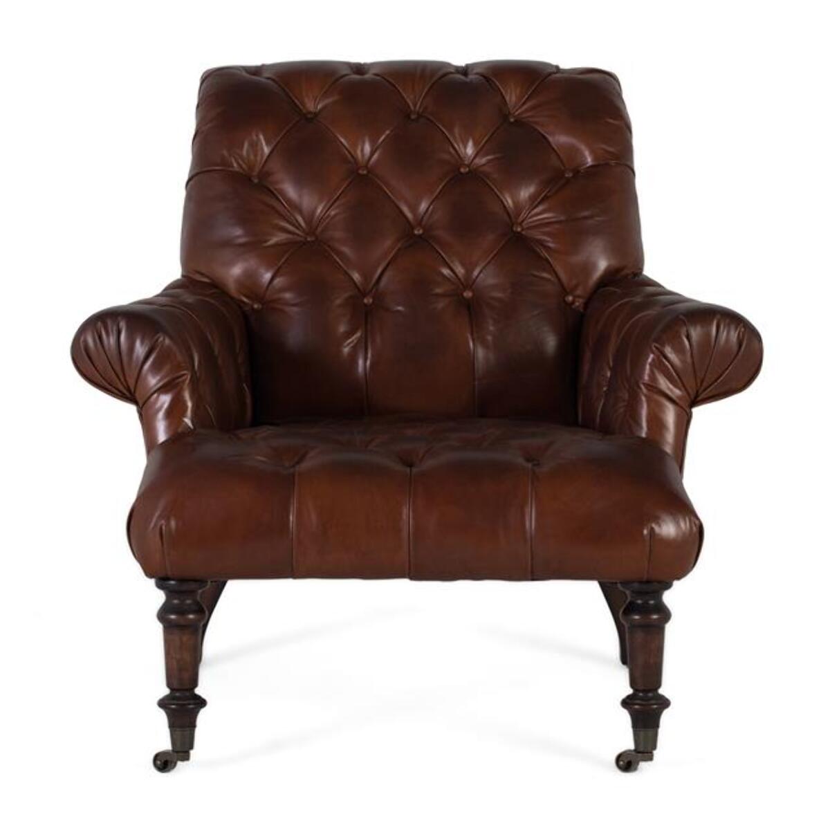 FAUTEUIL EN CUIR - 94 x 92 x 99 cm