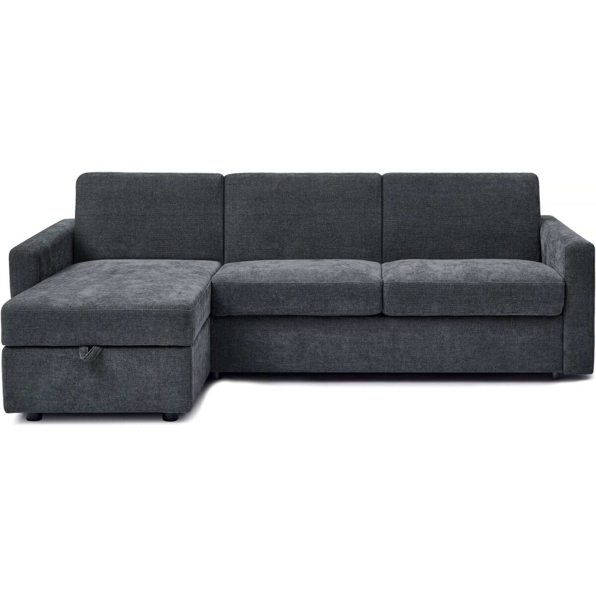 Canapé d'angle réversible et convertible express en tissu "Celia" - 3 places - Gris