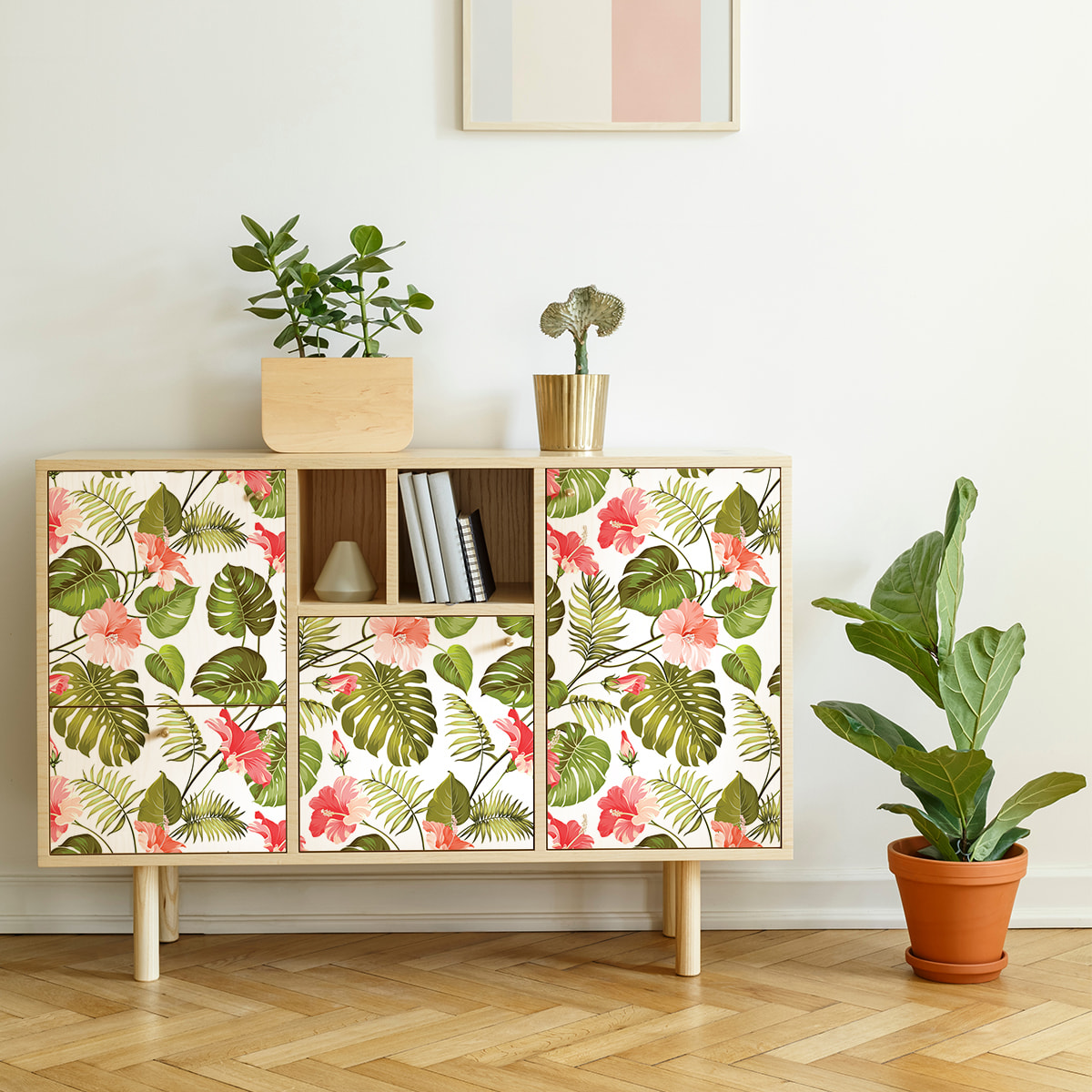 Sticker meuble tropical dewario 60 x 90 cm