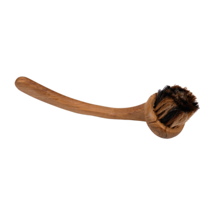 Brosse de nettoyage avec poignée à poils doux et bois de teck - TITUS