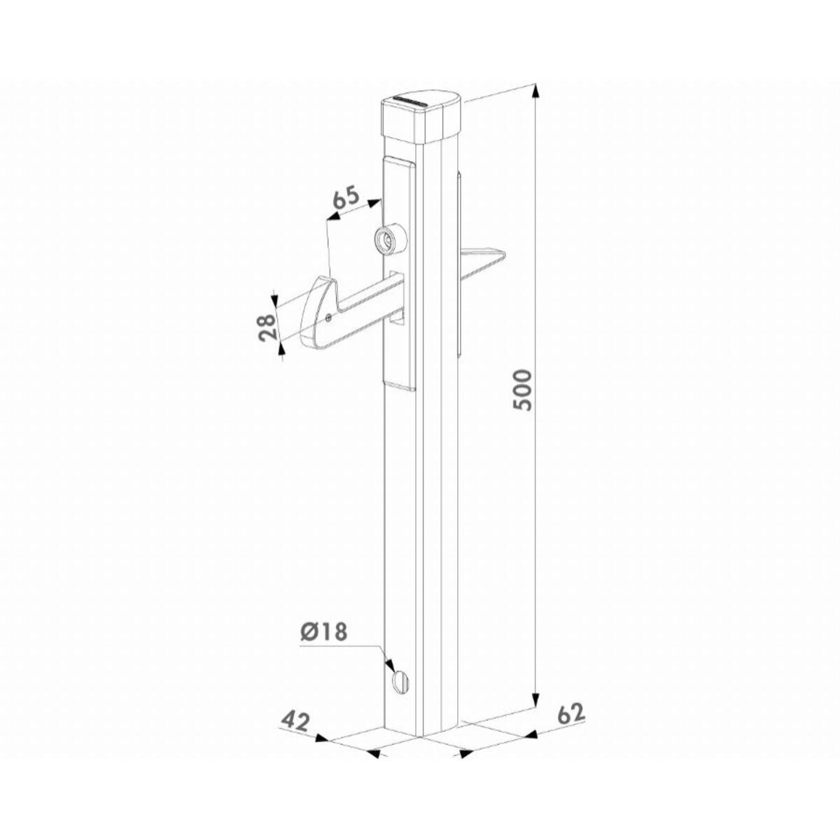 Arrêt de porte alu réglable 40 à 60 mm LOCINOX - UGC