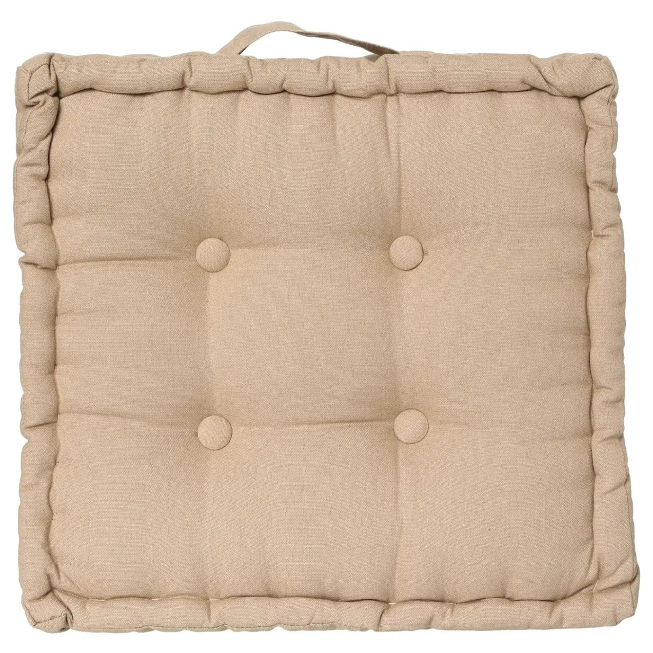 Coussin de sol "Anjali" beige 40x40cm