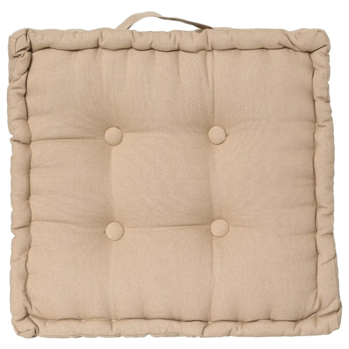 Coussin de sol "Anjali" beige 40x40cm