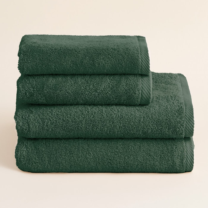 Set de serviettes éponge 100% coton éponge peigné - 600 g/m2 emerald