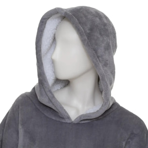 Plaid sweatshirt à capuche gris L-XL
