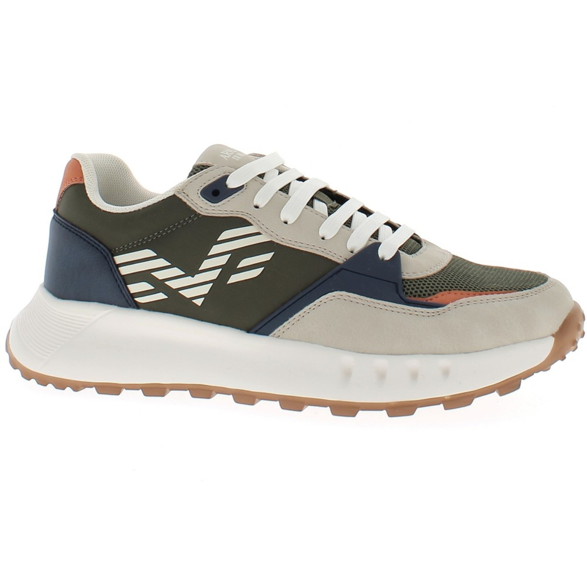 Armata di Mare Scarpe Uomo Sneakers Casual Stringate con Soletta Rimovibile in Memory Foam AMU S25D736 Khaki