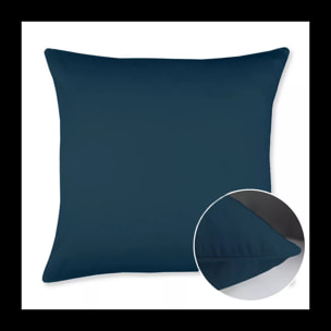 Taie d'oreiller satin de coton uni vert Ava uni crepuscule
