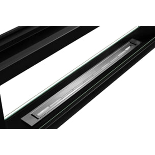 Montefalco 120 - Camino a Bioetanolo da Incasso Bifacciale 120x40x15 cm con Bruciatore 1,25lt in Acciaio