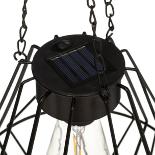 Suspension solaire "Flave" métal noir D19cm