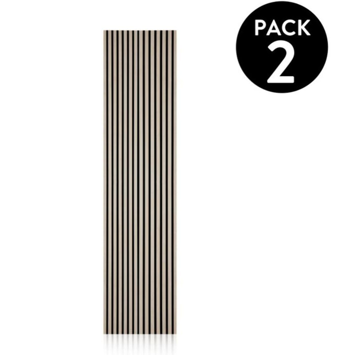 Pack 2 paneles acústicos Noiseless 240 Negro - Roble