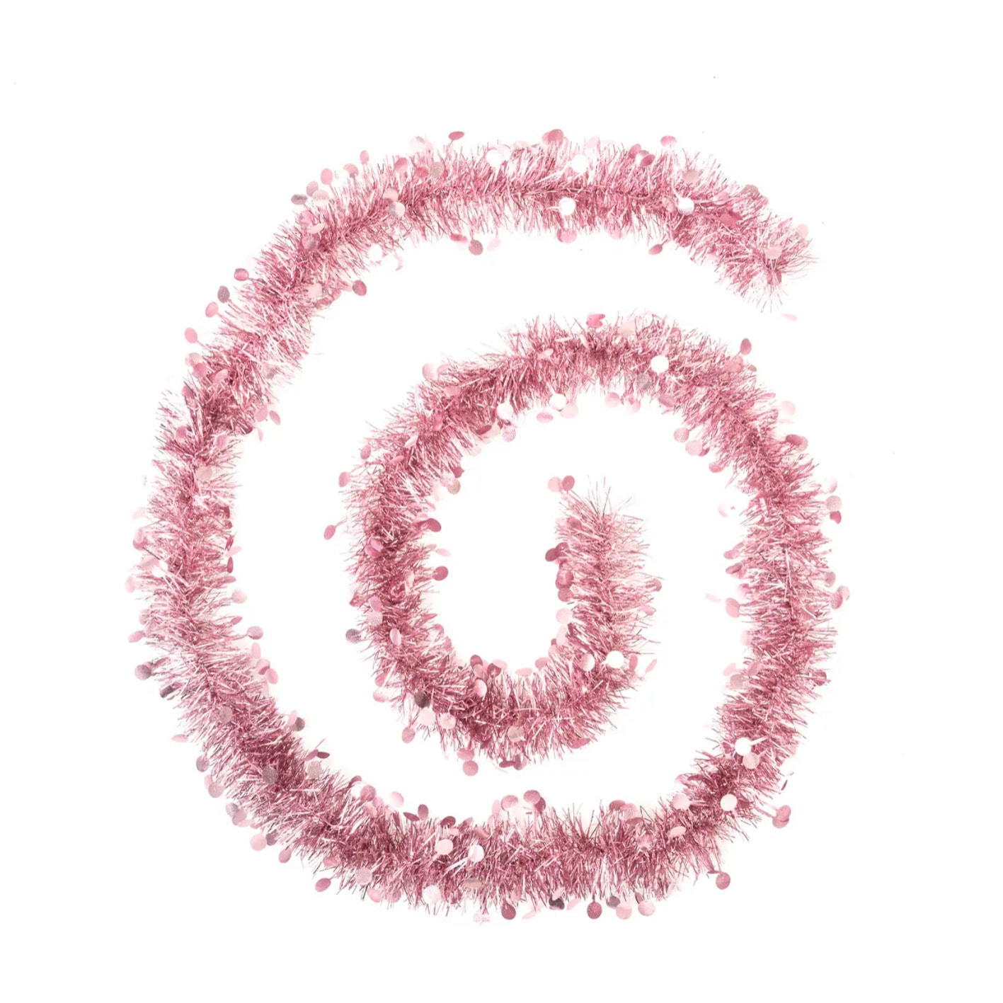 Guirlande de noël pastille embossée rose 100x4x2m