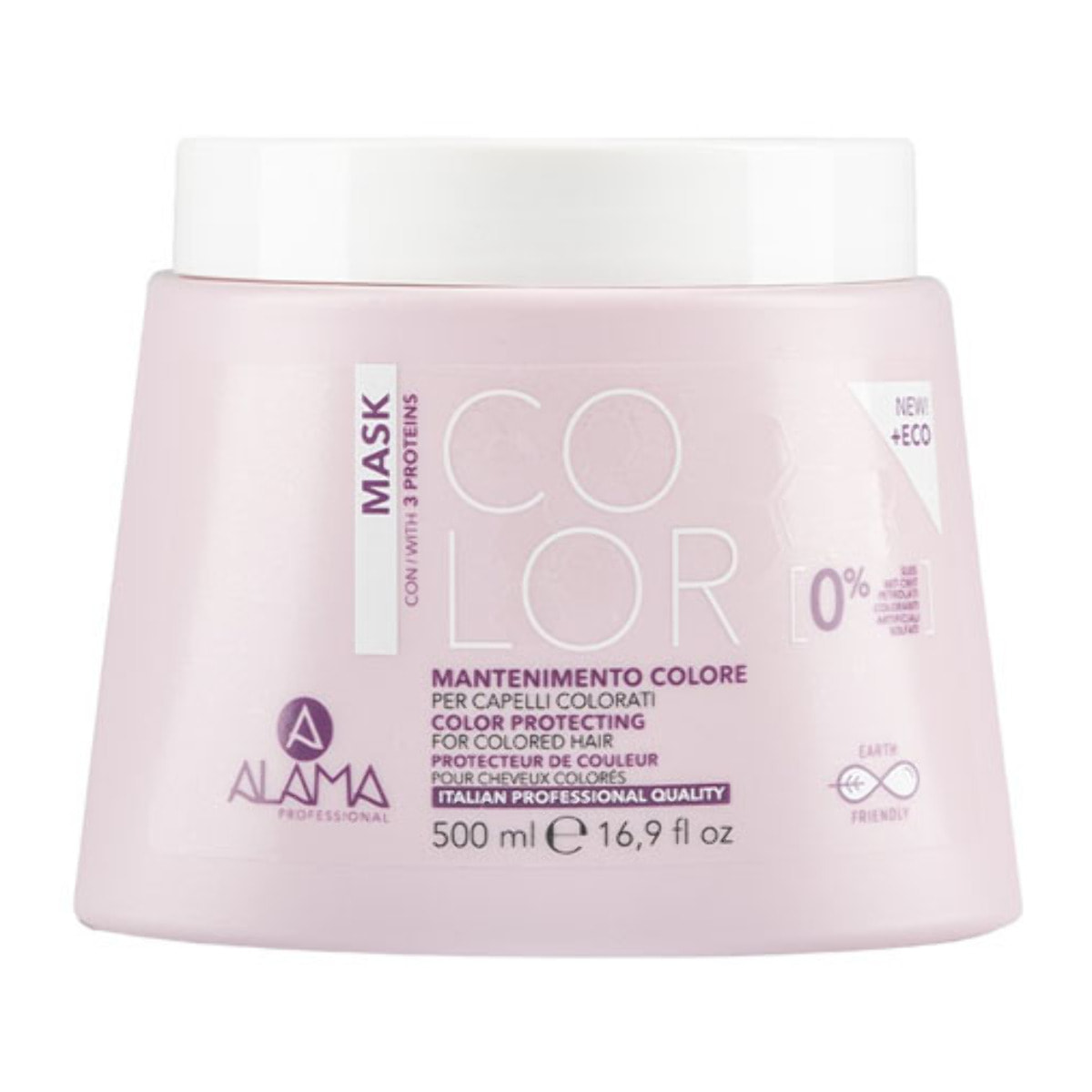 Mascarilla colorante profesional ALAMA para cabello teñido 500 ml