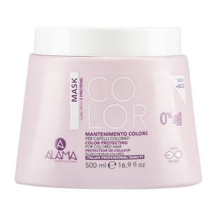 Mascarilla colorante profesional ALAMA para cabello teñido 500 ml