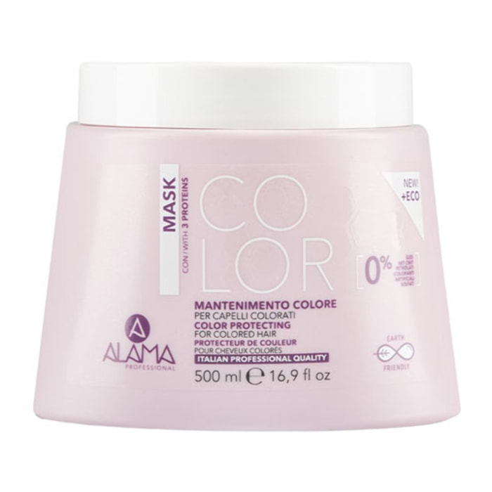 Mascarilla colorante profesional ALAMA para cabello teñido 500 ml