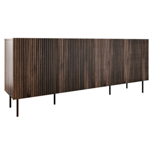 Franco - buffet bas - effet bois - 4 portes - 200 cm - Bois