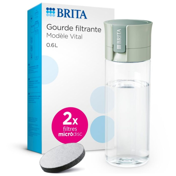 Gourde filtrante BRITA filtrante Vital vert clair