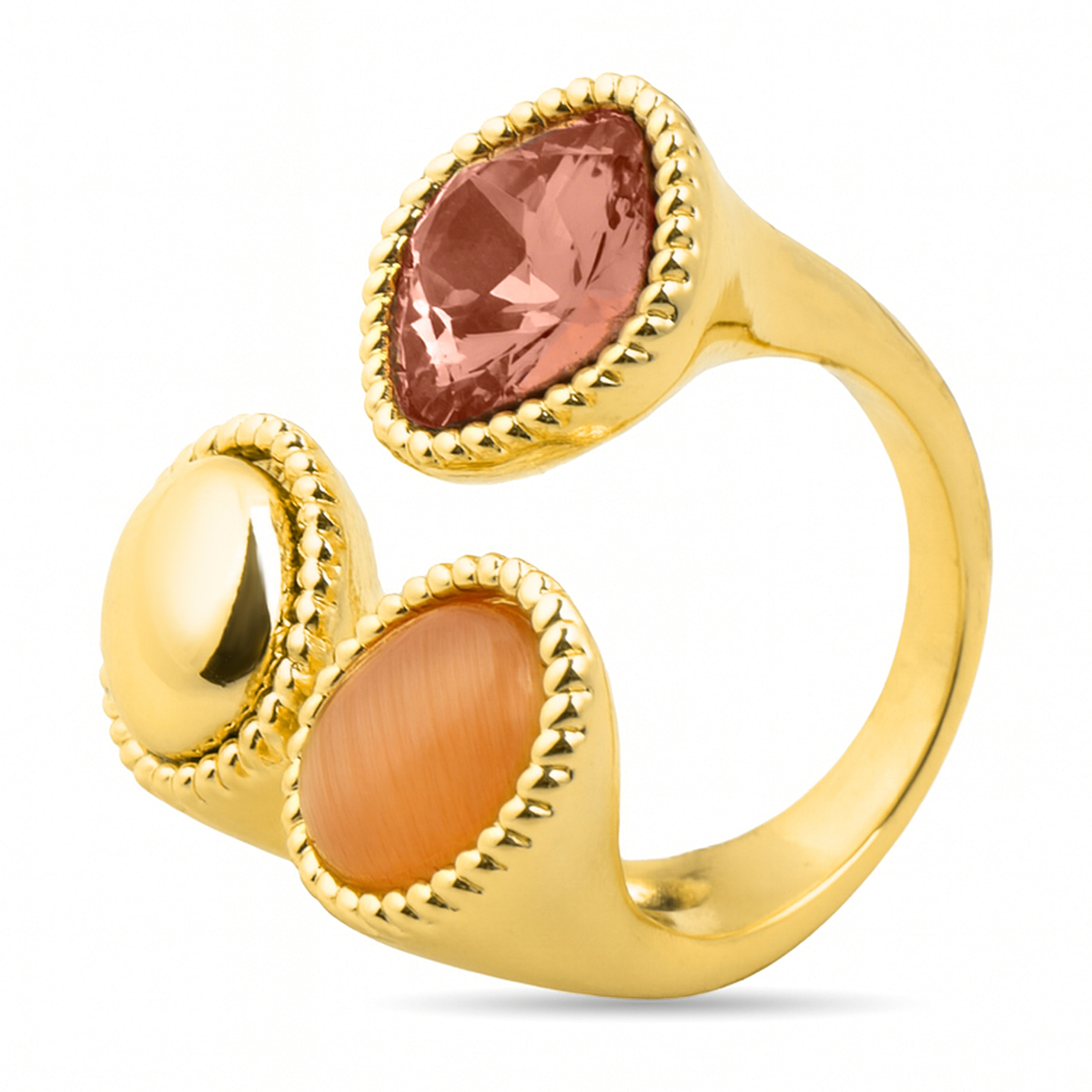 Anillo Zalya acabado oro amarillo 18k