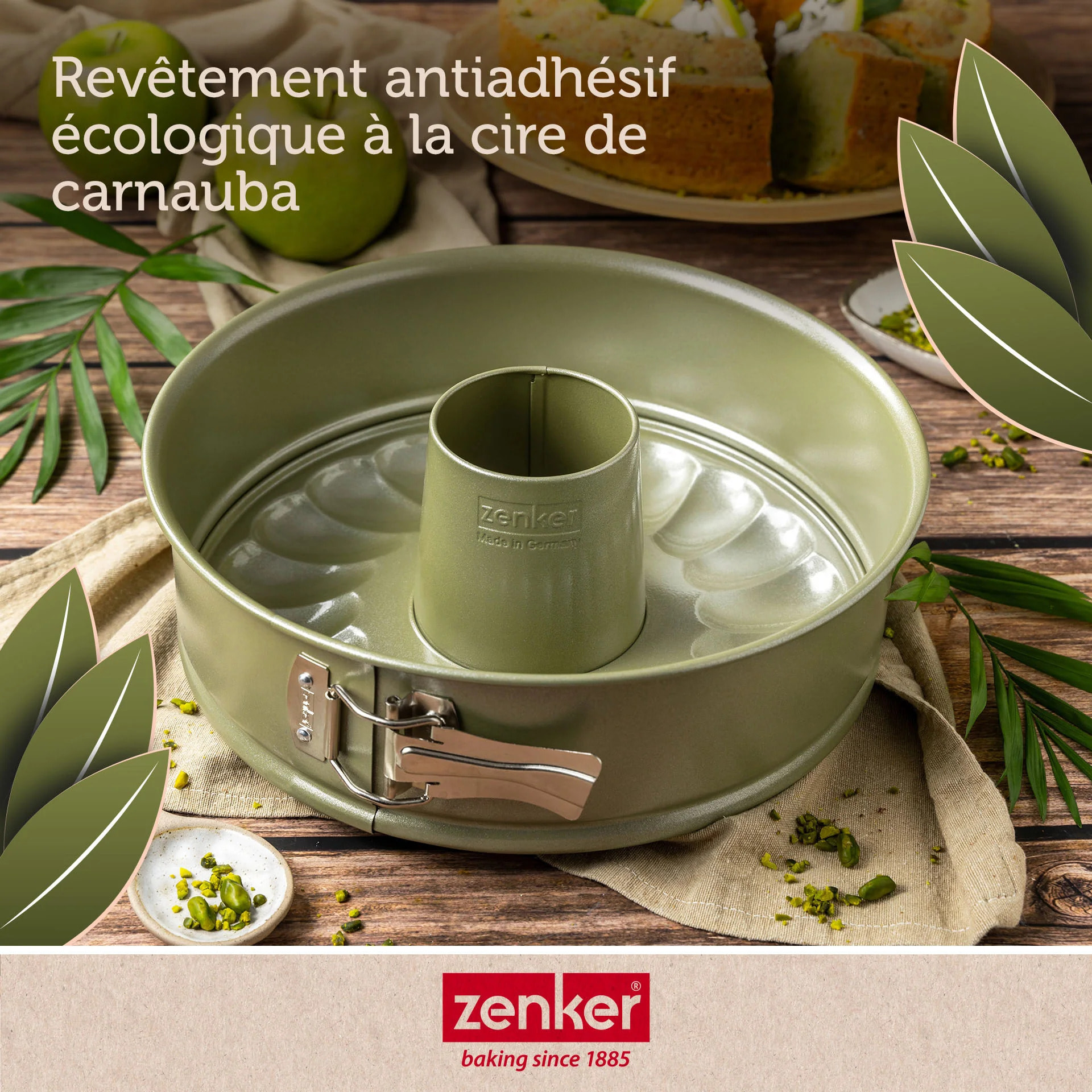 Lot de 2 moules à manqué 26/26 cm en acier Zenker Green Vision