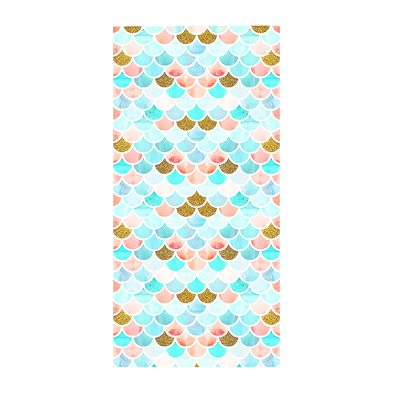 Toalla anti-arena 200x160 cms 205 GSM. Diseño de escamas multicolor.
