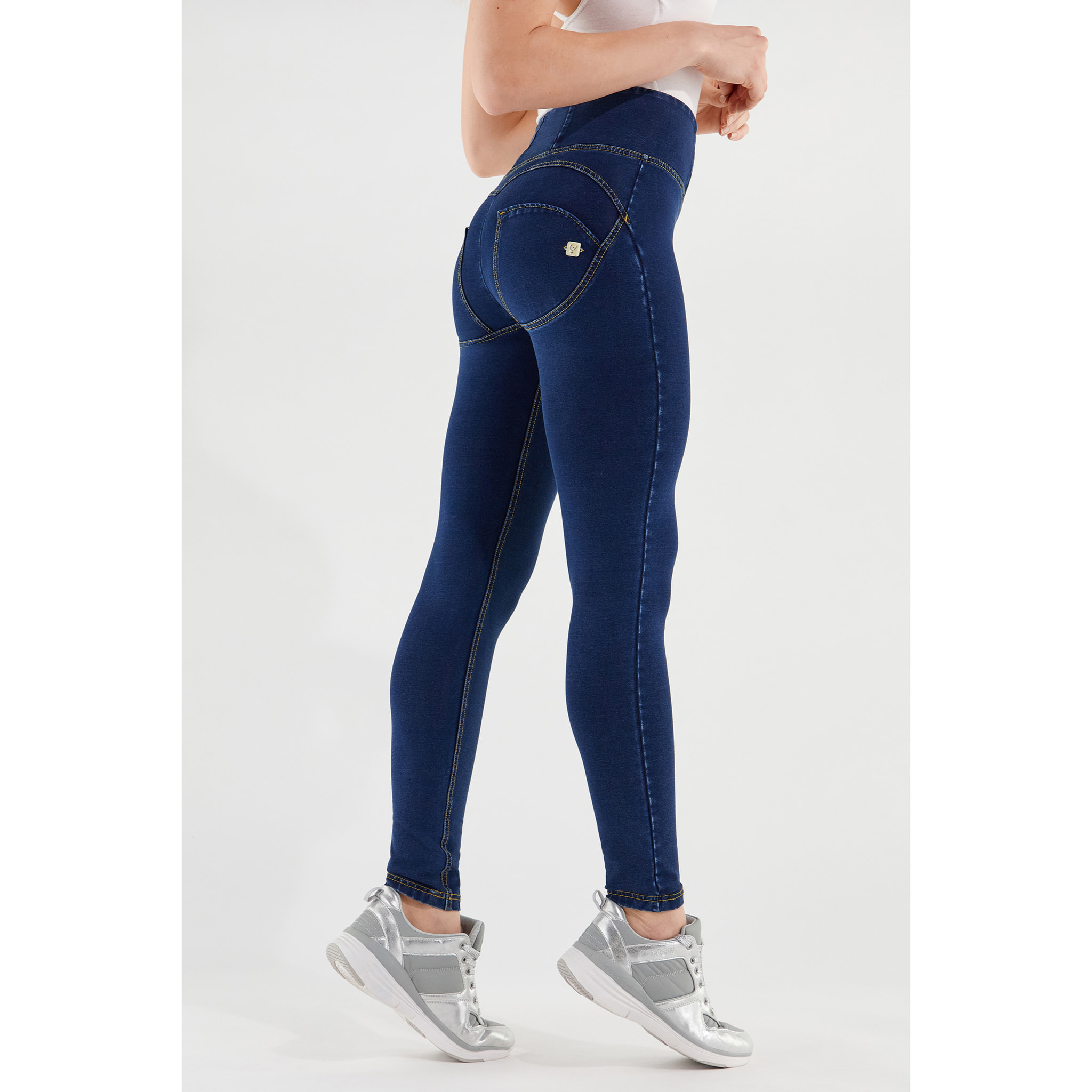 Pantalone WR.UP® skinny vita alta lunghezza regular in denim elasticizzato