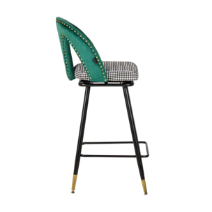 Taburete Bar Velvet Verde Harbor 46x53x106 Cm