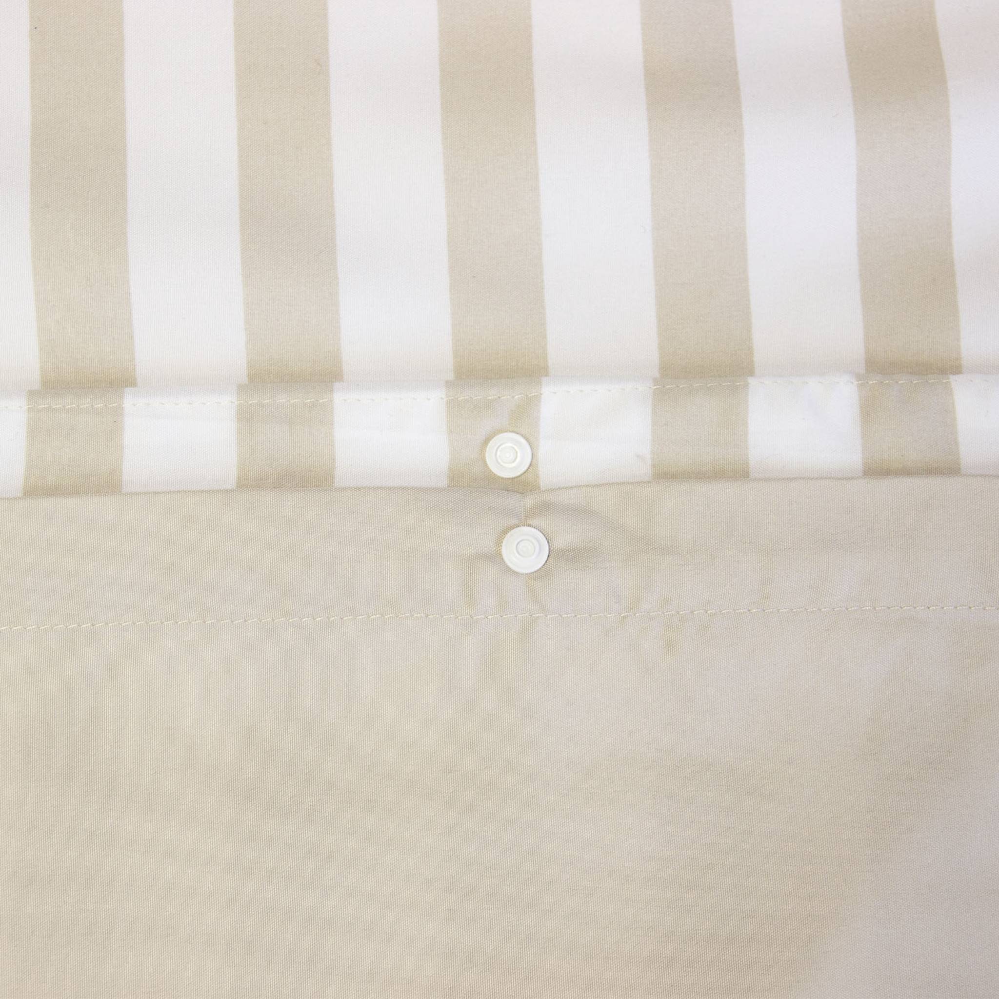 Parure de lit microfibre réversible rayures beige NÉO