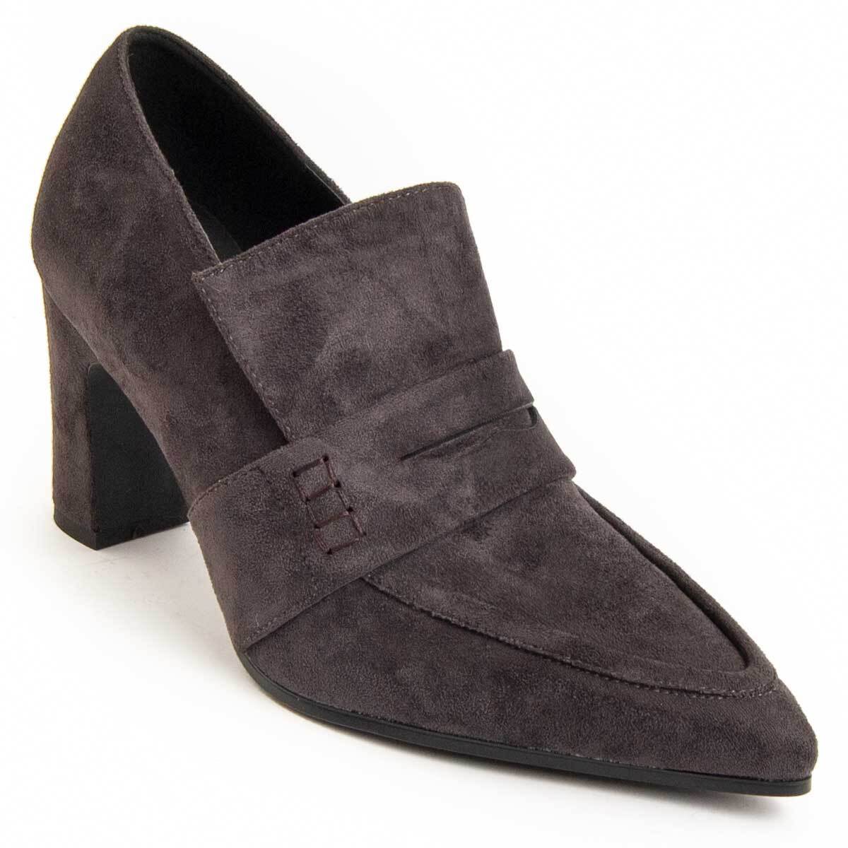 Zapato De Tacón - Gris - Altura: 8 Cm